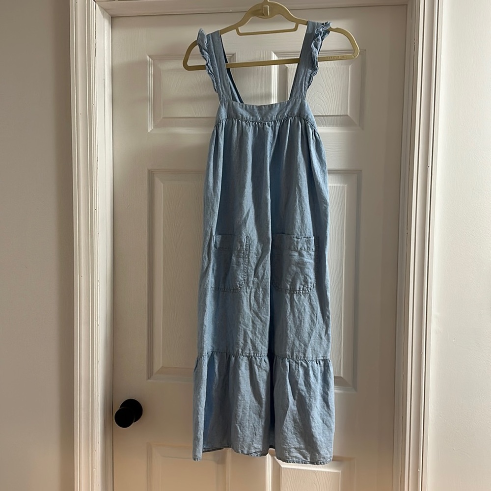 Madewell Light blue midi tank dress. Size S